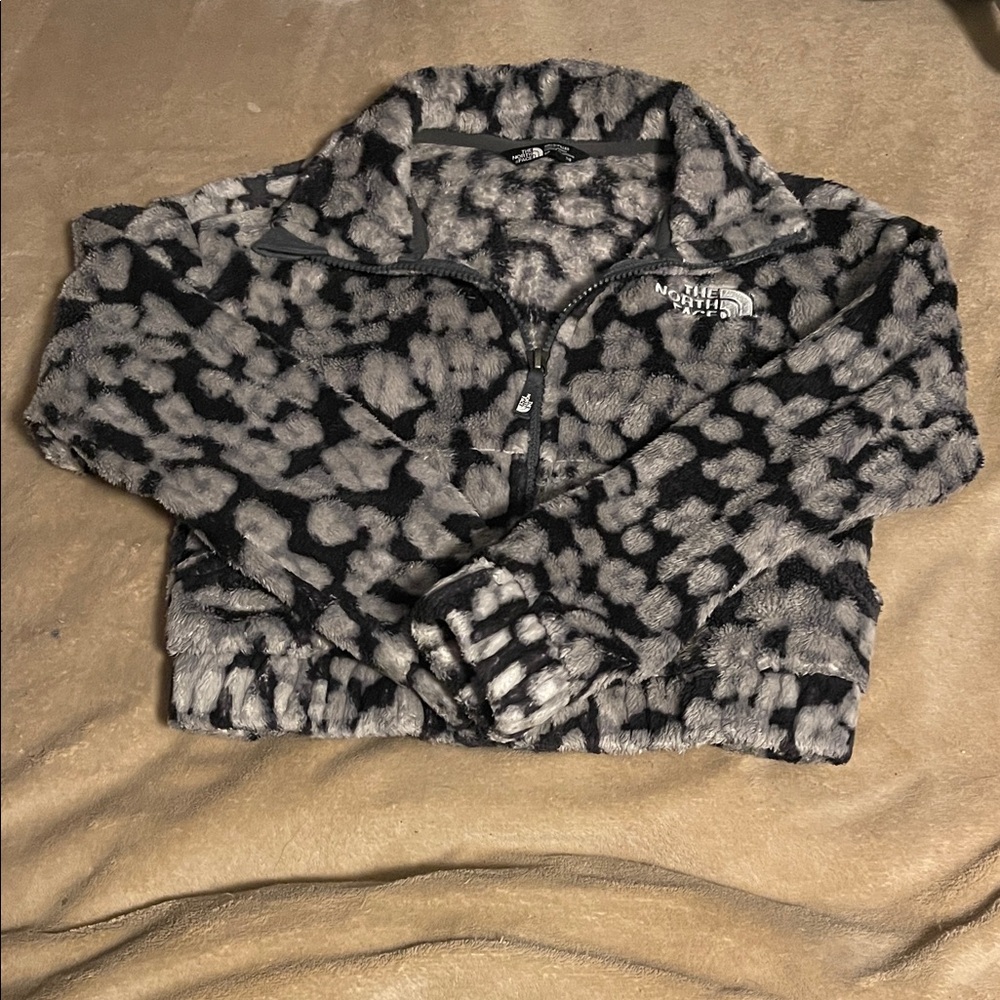 The North Face Kids Puffer Jacket - Black and Gray Pattern
